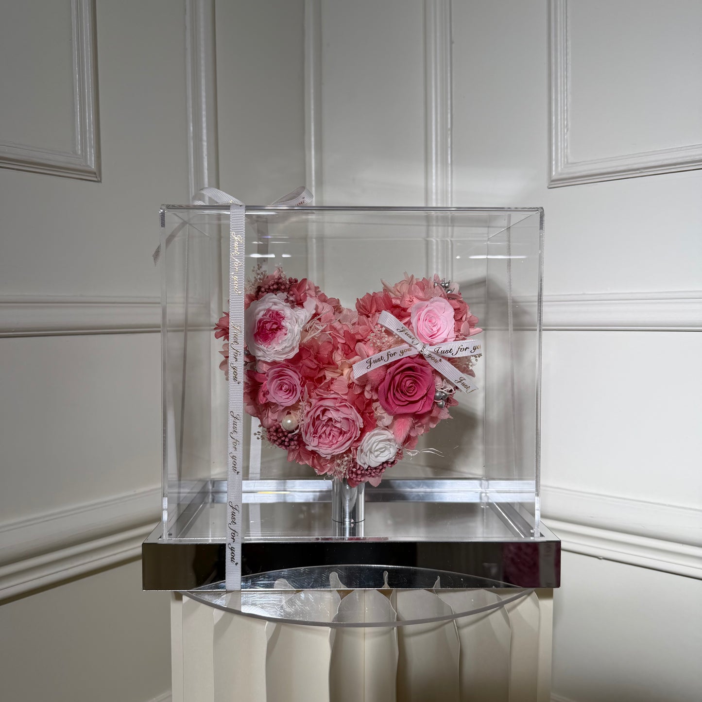 Coffret Cœur Roses Éternelles Pink Love