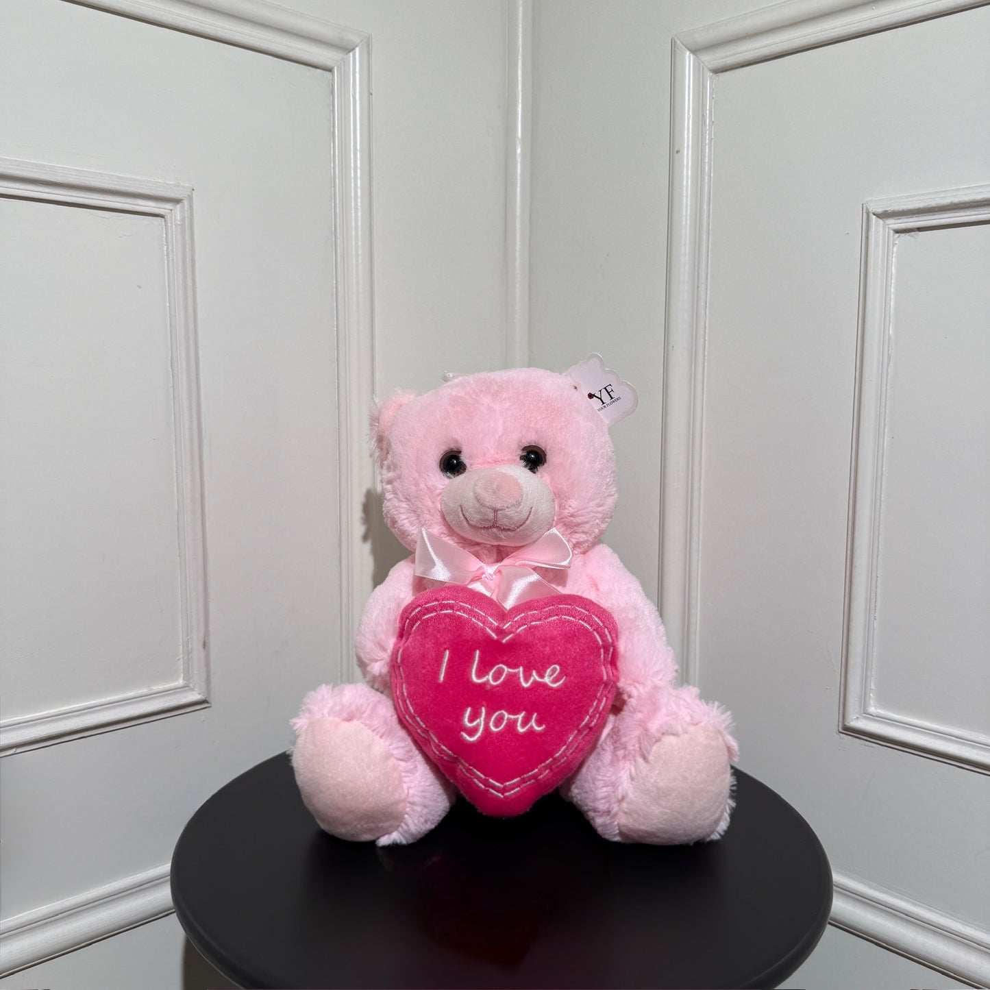 nounours rose avec cœur i love you cadeau romantique your flowers