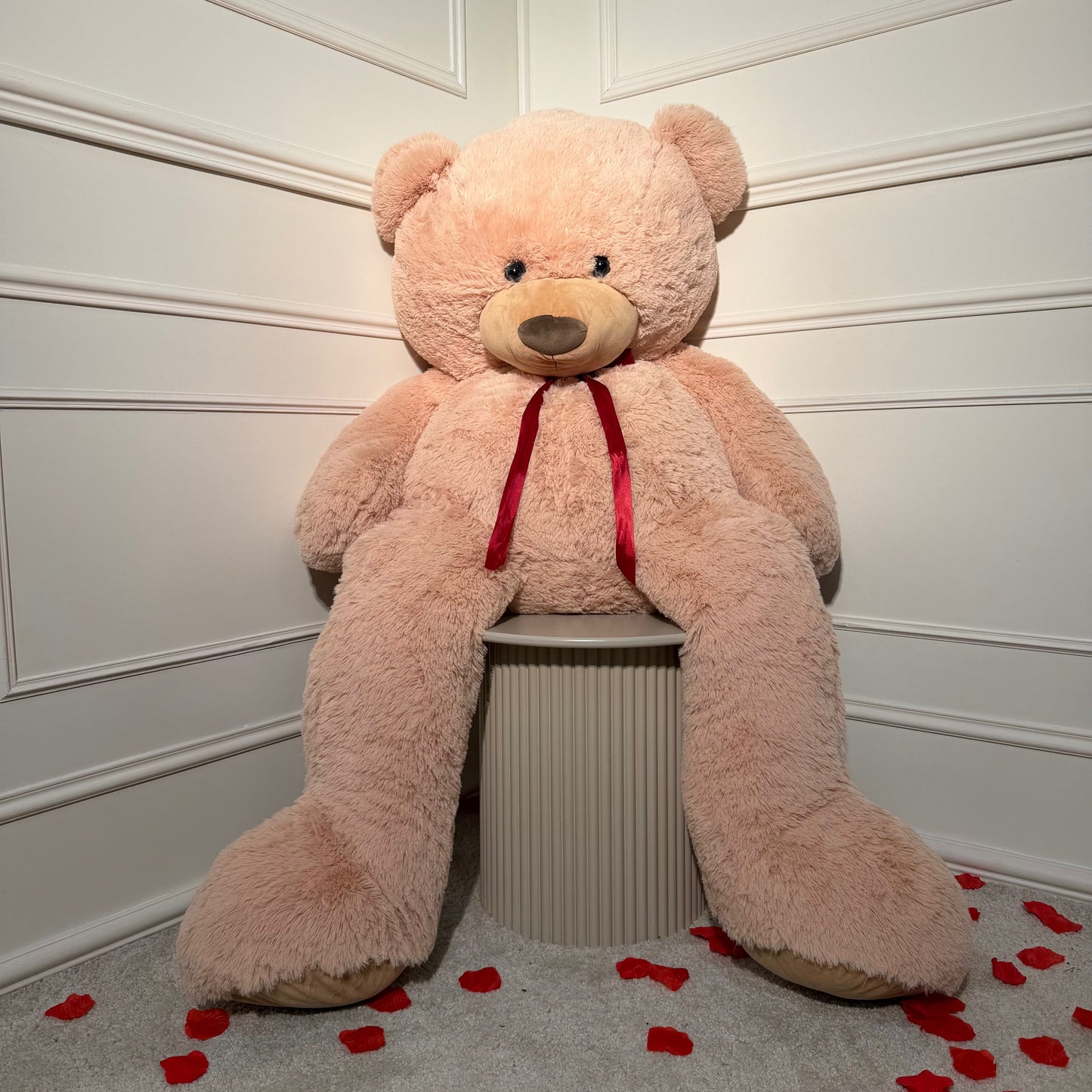 Nounours géant Beige de 1m30 en peluche douce, cadeau XXL romantique – Your Flowers