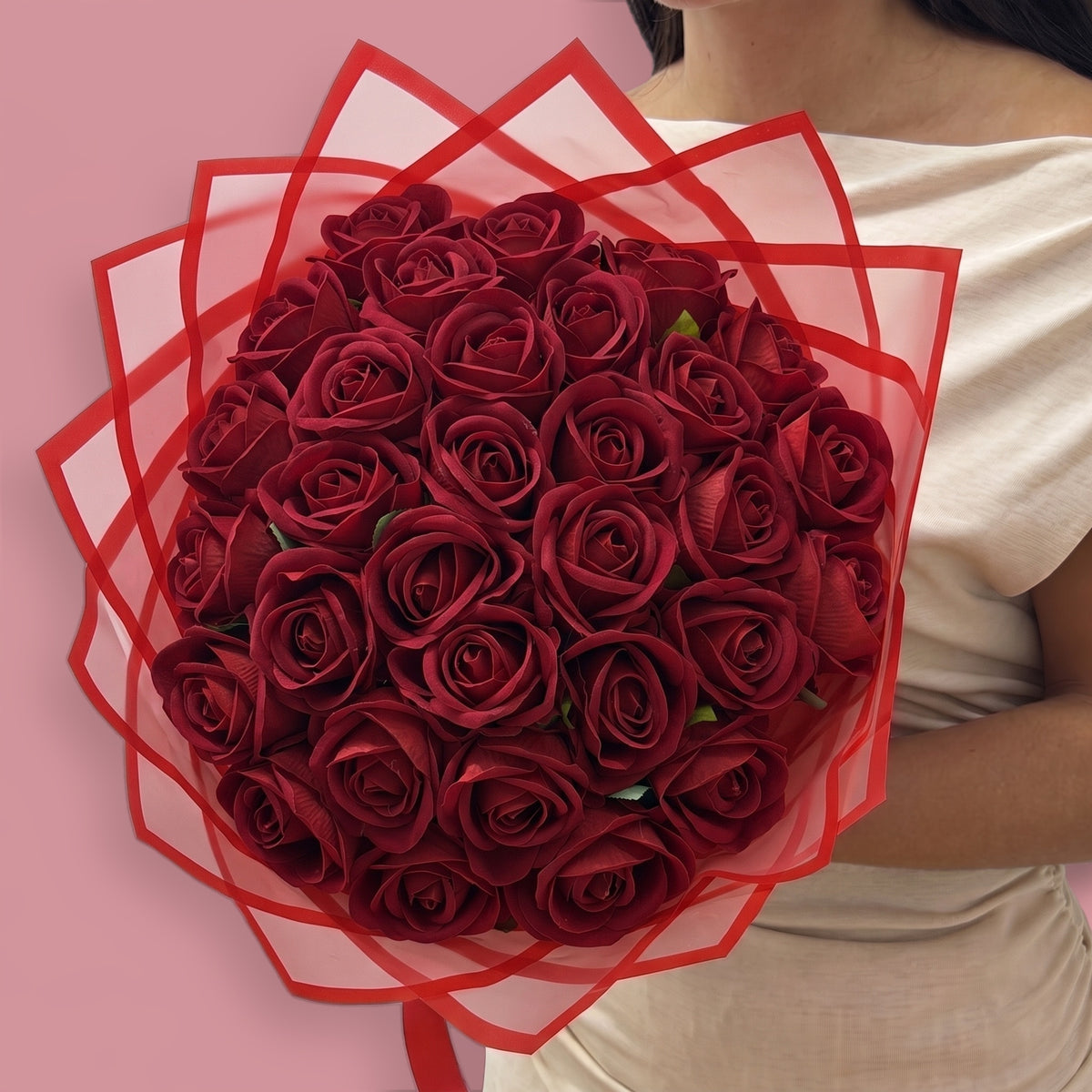 Bouquet Amour éternel, vu de trois quarts