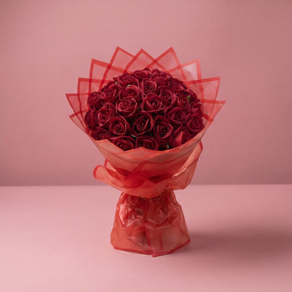 Bouquet Amour éternel, seul sur fond studio