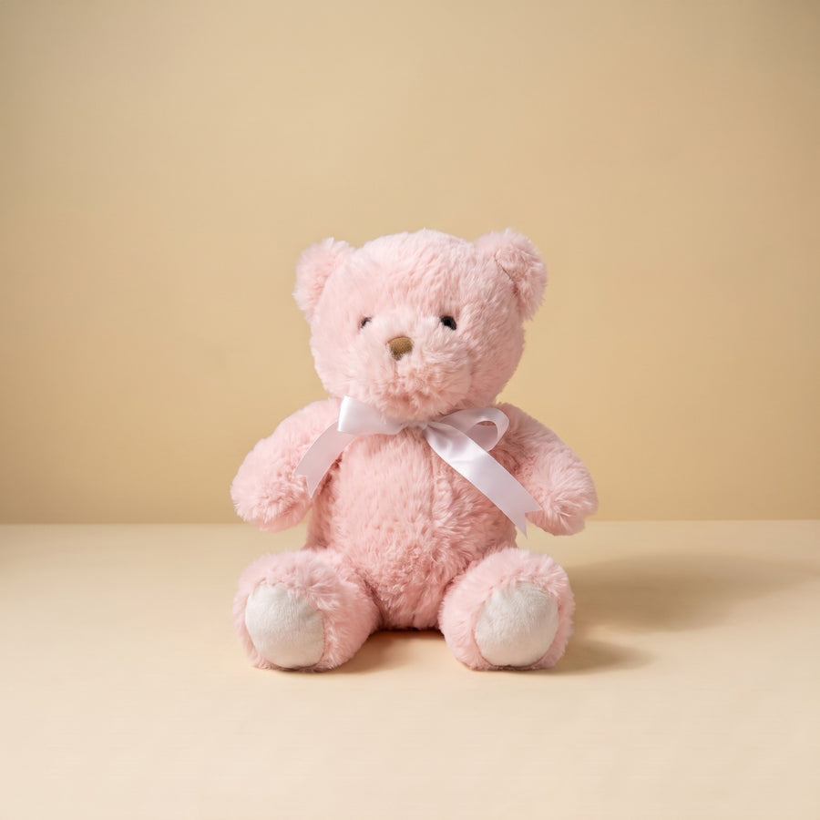 Charle Petit Ours pink, seul sur fond studio