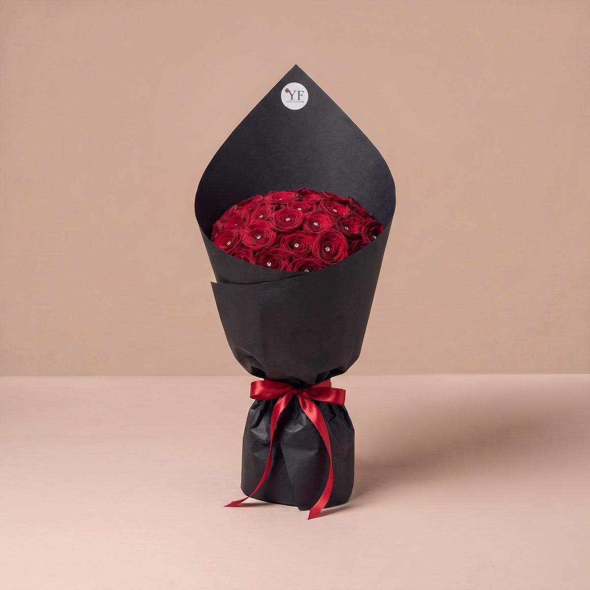 Bouquet Diamants, seul sur fond studio