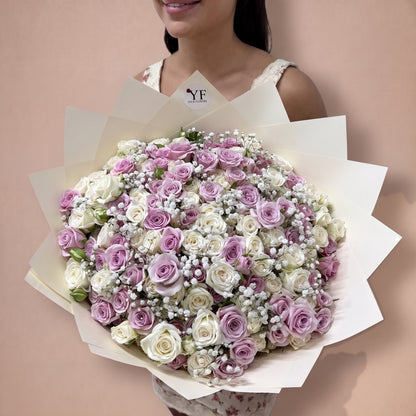 Bouquet Duo Passion, vu de trois quarts