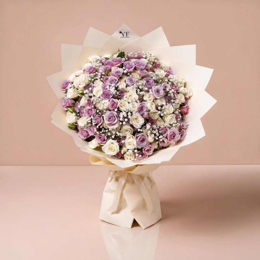 Bouquet Duo Passion, seul sur fond studio