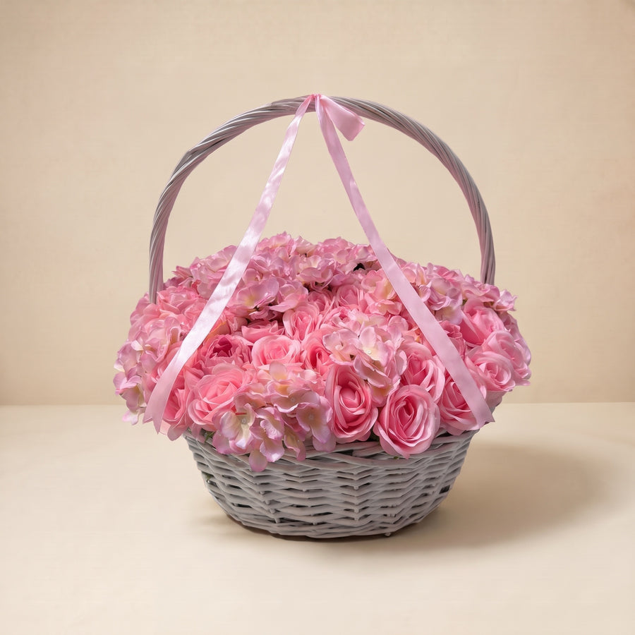Panier Écrin Rose, seul sur fond studio