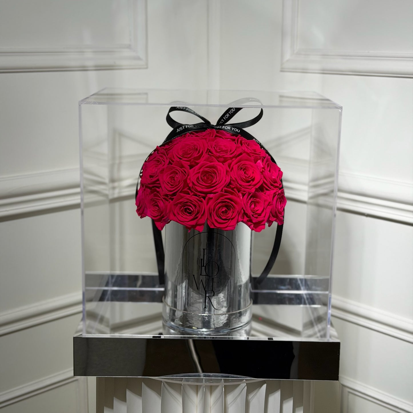bouquet roses eternelles blanc decoration luxe