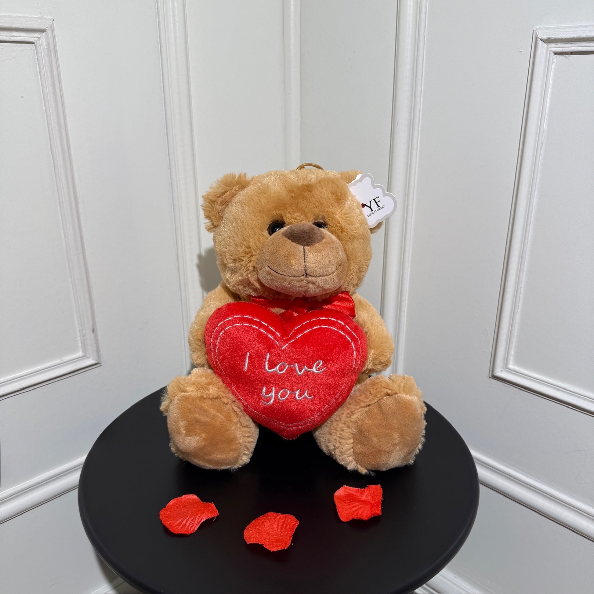 nounours marron avec coeur i love you cadeau romantique your flowers