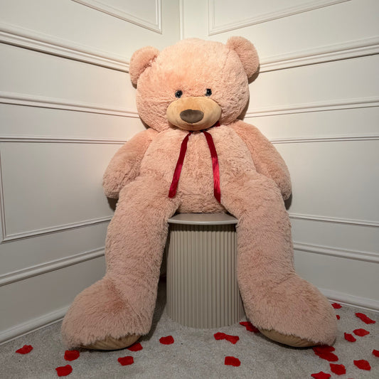 Nounours géant Beige de 1m30 en peluche douce, cadeau XXL romantique – Your Flowers