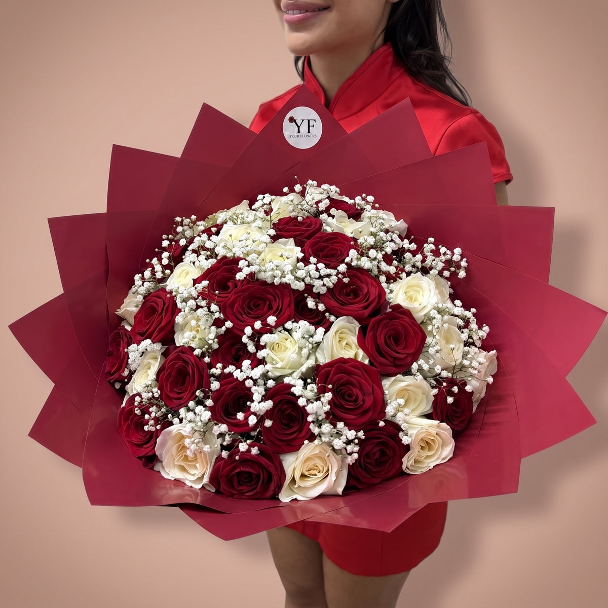 Bouquet Secret, vu de trois quarts