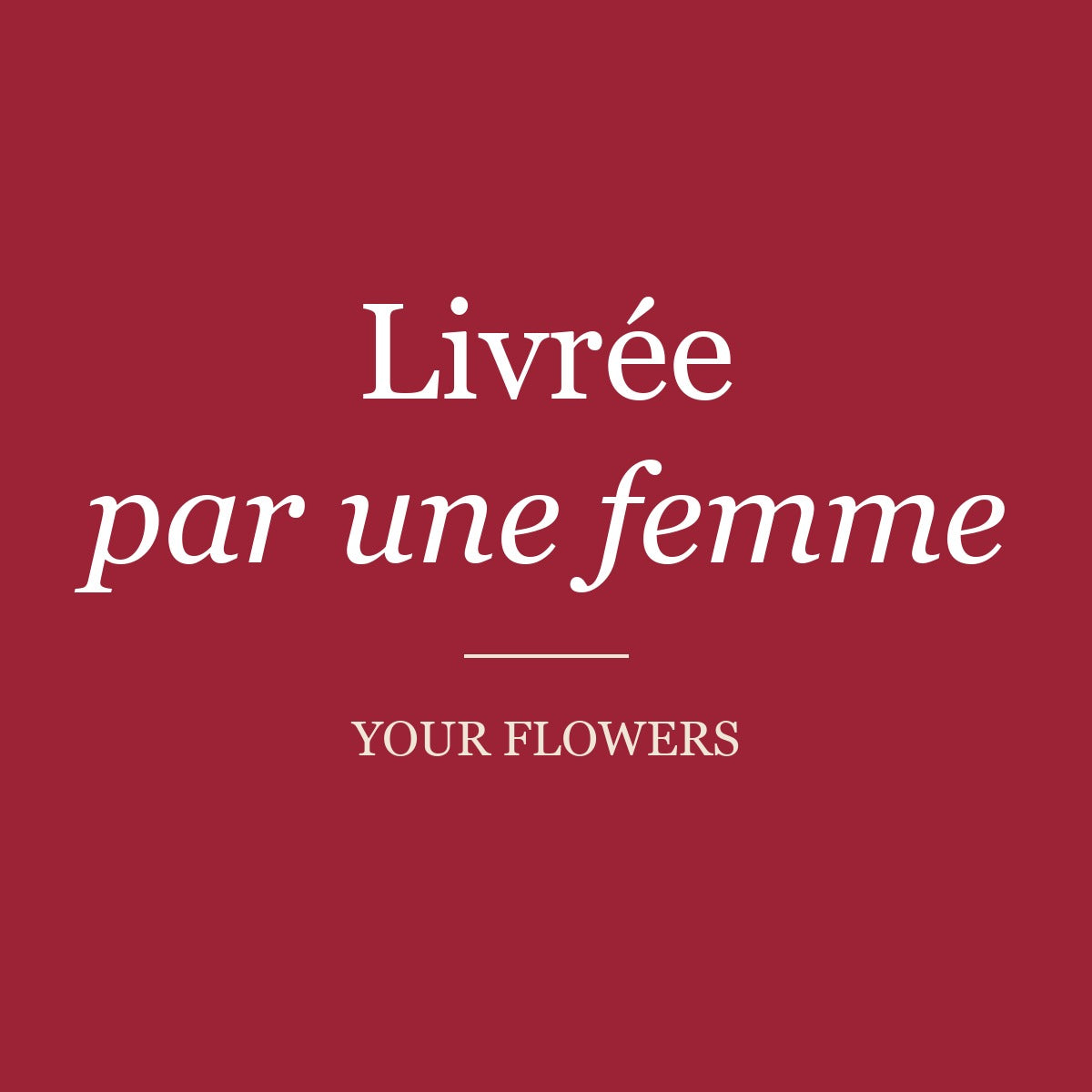 Livraison par une femme